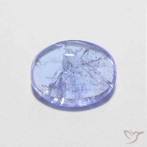 1.56ct 자연스러운 강렬한 바이올렛 블루 탄자나이트, 타원형, 투명한