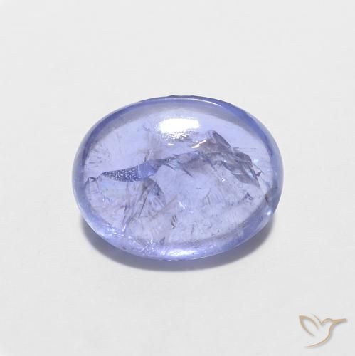 1.58ct 자연스러운 강렬한 바이올렛 블루 탄자나이트, 타원형, 투명한