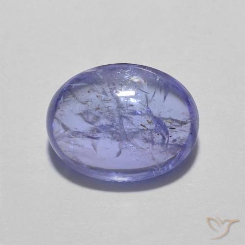 3.33ct 자연스러운 강렬한 바이올렛 블루 탄자나이트, 타원형, 투명한
