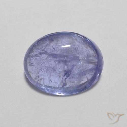 3.89ct 자연스러운 강렬한 바이올렛 블루 탄자나이트, 타원형, 투명한