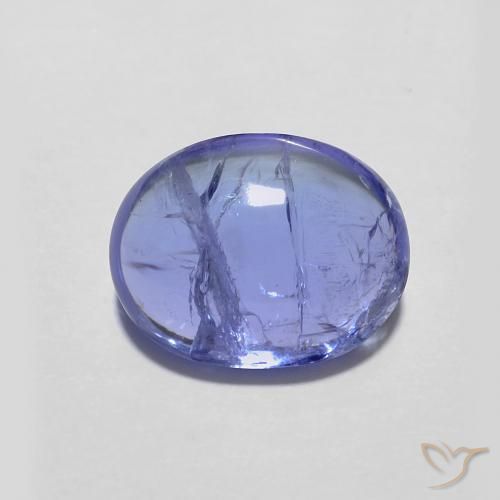 3.02ct 자연스러운 강렬한 바이올렛 블루 탄자나이트, 타원형, 투명한