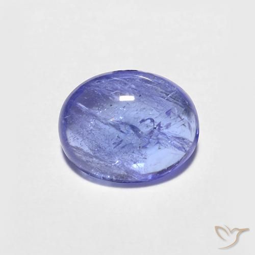 1.43ct 자연스러운 강렬한 바이올렛 블루 탄자나이트, 타원형, 투명한