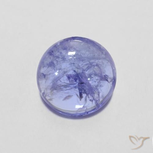 1.39ct 자연스러운 강렬한 바이올렛 블루 탄자나이트, 둥근, 투명한