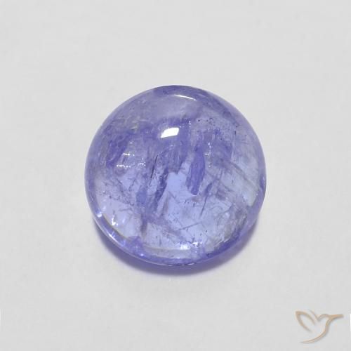 1.45ct 자연스러운 강렬한 바이올렛 블루 탄자나이트, 둥근, 투명한