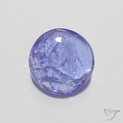 1.47ct 자연스러운 강렬한 바이올렛 블루 탄자나이트, 둥근, 투명한