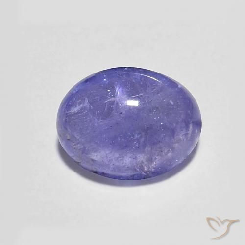 2.50ct 자연스러운 강렬한 바이올렛 블루 탄자나이트, 타원형, 투명한