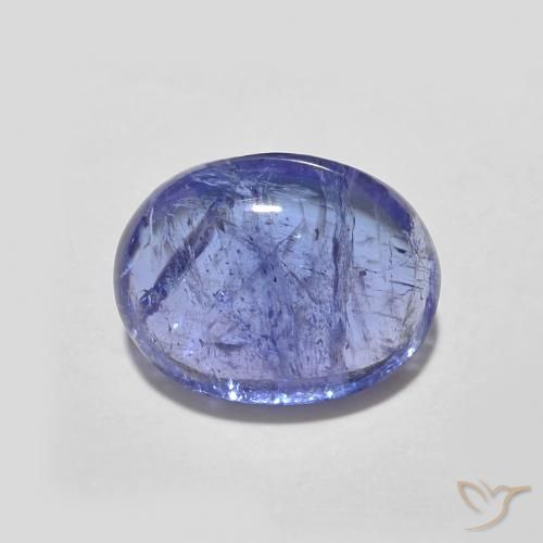 2.40ct 자연스러운 강렬한 바이올렛 블루 탄자나이트, 타원형, 투명한