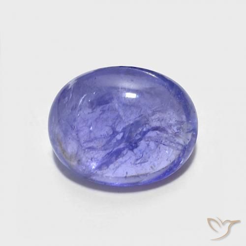 3.43ct 자연스러운 강렬한 바이올렛 블루 탄자나이트, 타원형, 투명한