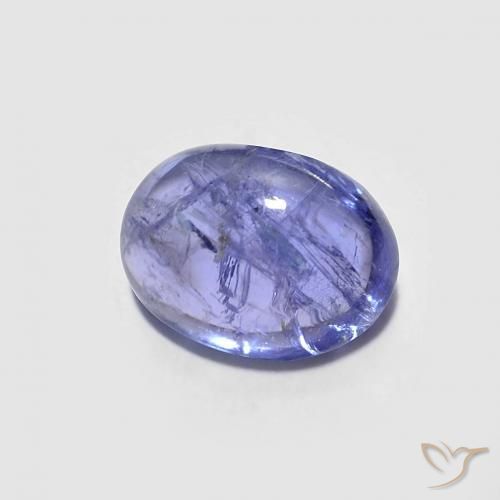 1.59ct 자연스러운 강렬한 바이올렛 블루 탄자나이트, 타원형, 투명한