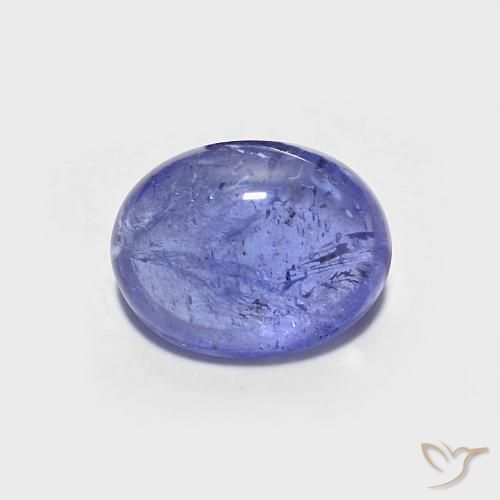 1.59ct 자연스러운 강렬한 바이올렛 블루 탄자나이트, 타원형, 투명한