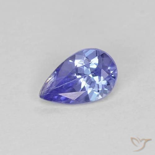 0.42ct 자연스러운 진한 파랑 탄자나이트, 배 모양, VS