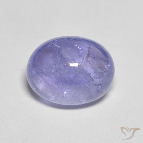 4.05ct 자연스러운 은빛 파란색 탄자나이트, 타원형, 투명한