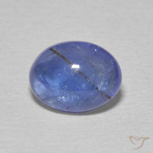 2.08ct 자연스러운 딥 퍼플 블루 탄자나이트, 타원형, 투명한