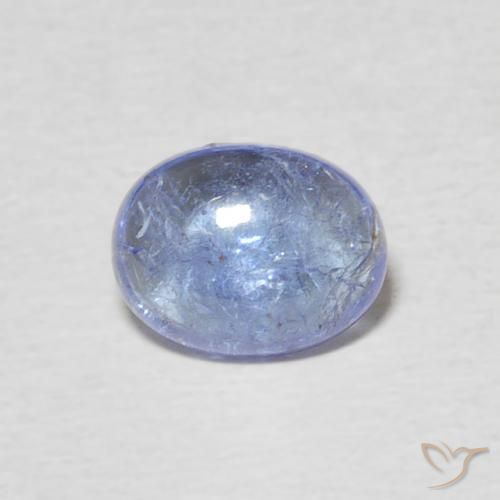 1.53ct 자연스러운 라이트 퍼플리쉬 블루 탄자나이트, 타원형, 투명한