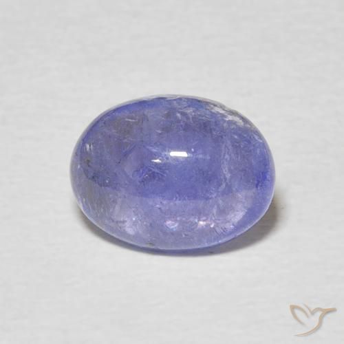 2.10ct 자연스러운 강렬한 바이올렛 블루 탄자나이트, 타원형, 투명한