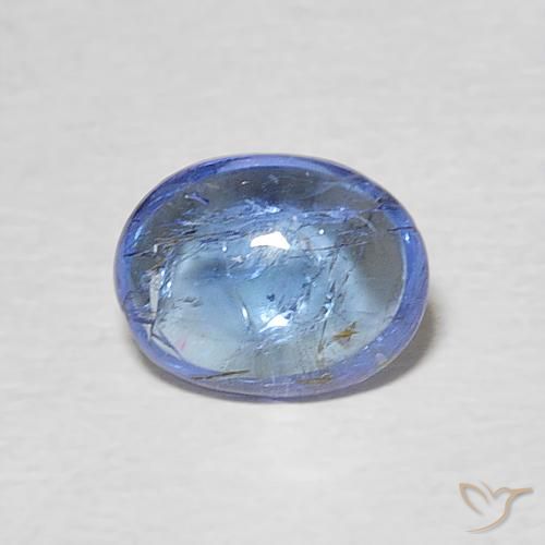 1.33ct 자연스러운 라이트 바이올렛 블루 탄자나이트, 타원형, 투명한