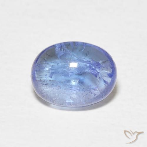 1.63ct 자연스러운 하늘색 탄자나이트, 타원형, 투명한