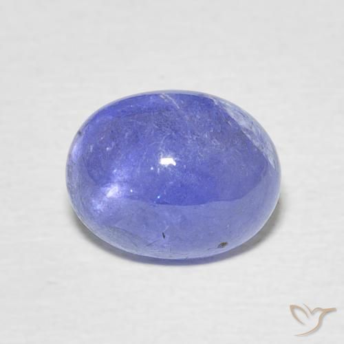 2.49ct 자연스러운 강렬한 바이올렛 블루 탄자나이트, 타원형, 투명한