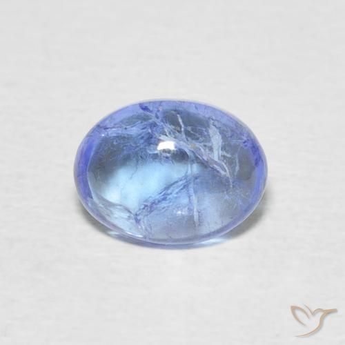 1.65ct 자연스러운 하늘색 탄자나이트, 타원형, 투명한