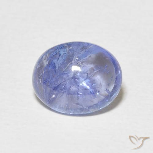 3.25ct 자연스러운 일렉트릭 퍼플 블루 탄자나이트, 타원형, 투명한