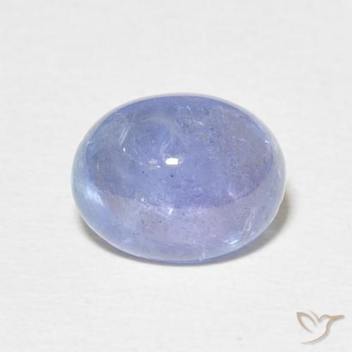 3.65ct 자연스러운 라이트 퍼플리쉬 블루 탄자나이트, 타원형, 투명한