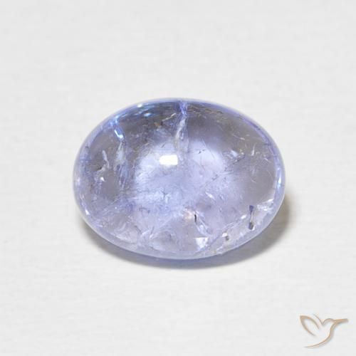 3.51ct 자연스러운 라이트 퍼플리쉬 블루 탄자나이트, 타원형, 투명한