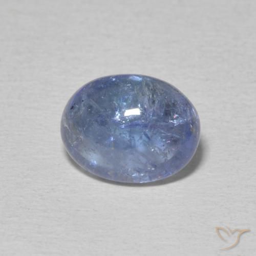 3.34ct 자연스러운 라이트 퍼플리쉬 블루 탄자나이트, 타원형, 투명한