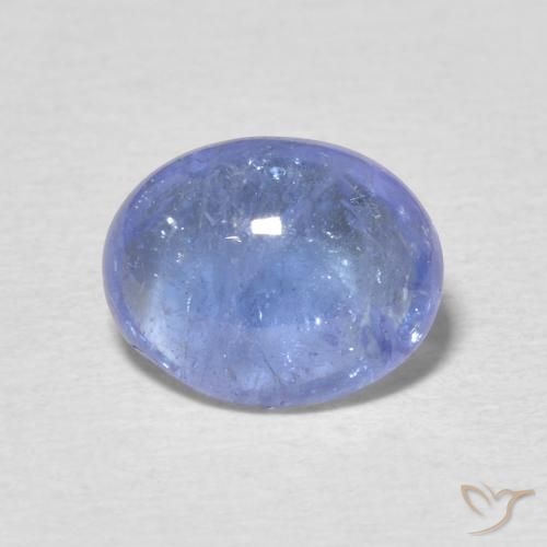 2.89ct 자연스러운 라이트 퍼플리쉬 블루 탄자나이트, 타원형, 투명한