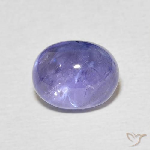 3.22ct 자연스러운 강렬한 바이올렛 블루 탄자나이트, 타원형, 투명한