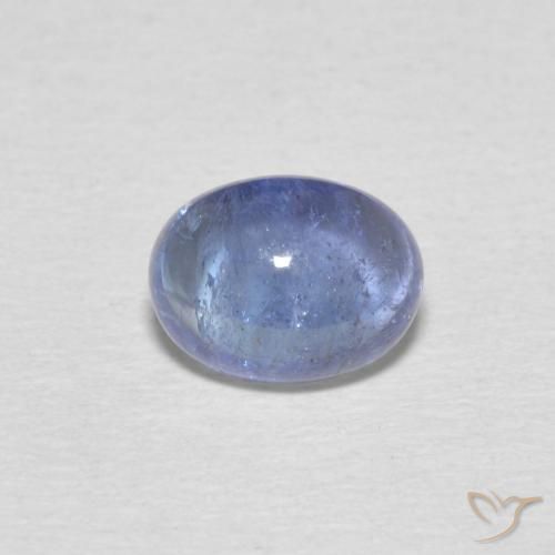 1.76ct 자연스러운 라이트 퍼플리쉬 블루 탄자나이트, 타원형, 투명한