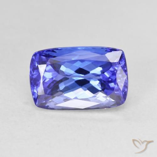 4.74ct 자연스러운 딥 바이올렛 블루 탄자나이트, 방석, VVS