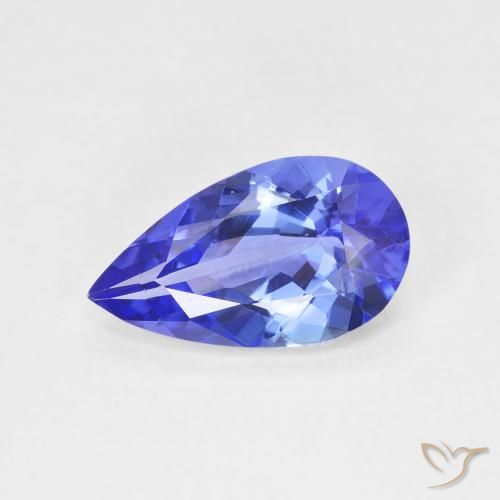 2.11ct 자연스러운 딥 바이올렛 블루 탄자나이트, 배 모양, VVS