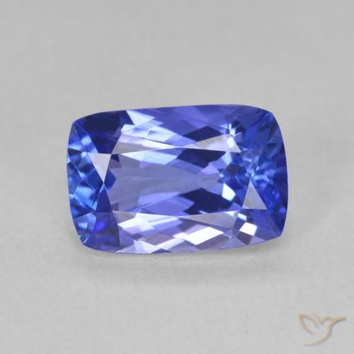 2.19ct 자연스러운 딥 바이올렛 블루 탄자나이트, 방석, VVS