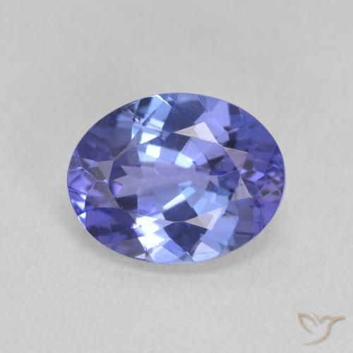 1.95ct 자연스러운 강렬한 바이올렛 블루 탄자나이트, 타원형, VVS-VS