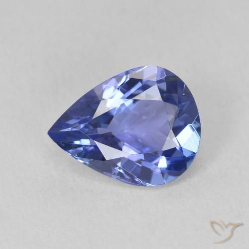 1.72ct 자연스러운 바이올렛 블루 탄자나이트, 배 모양, VVS