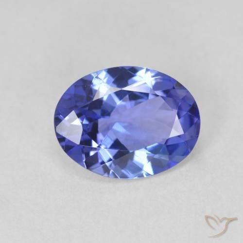 1.64ct 자연스러운 파란색 탄자나이트, 타원형, VVS