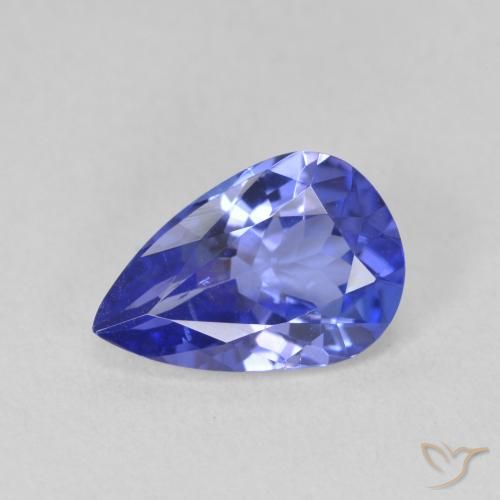1.83ct 자연스러운 딥 바이올렛 블루 탄자나이트, 배 모양, VVS