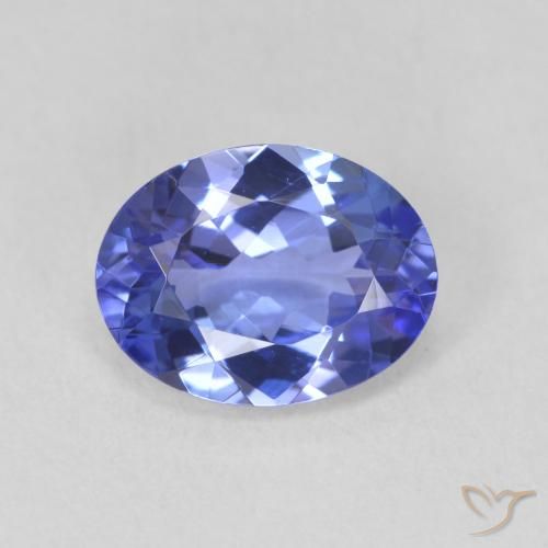1.88ct 자연스러운 파란색 탄자나이트, 타원형, VVS