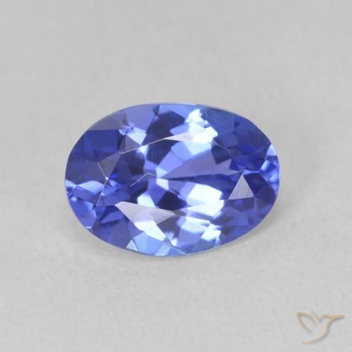 1.33ct 자연스러운 딥 바이올렛 블루 탄자나이트, 타원형, VVS