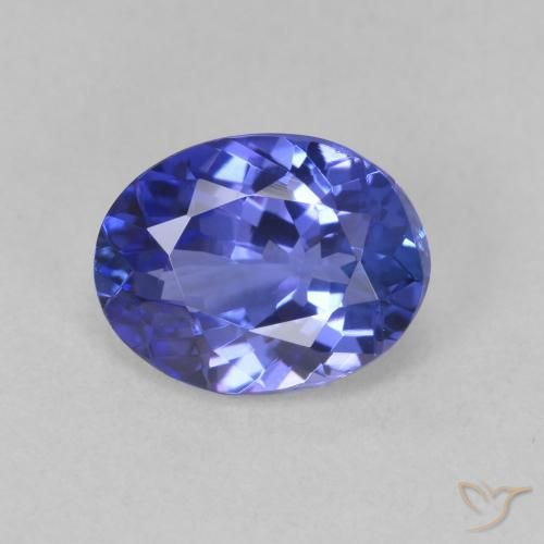 1.88ct 자연스러운 딥 바이올렛 블루 탄자나이트, 타원형, VVS