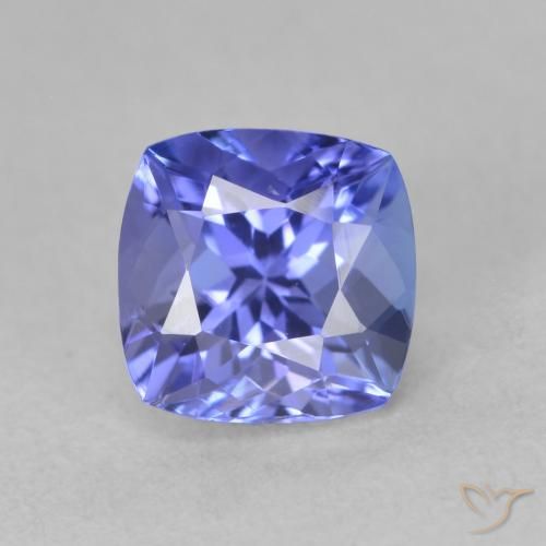 1.59ct 자연스러운 딥 바이올렛 블루 탄자나이트, 방석, VVS