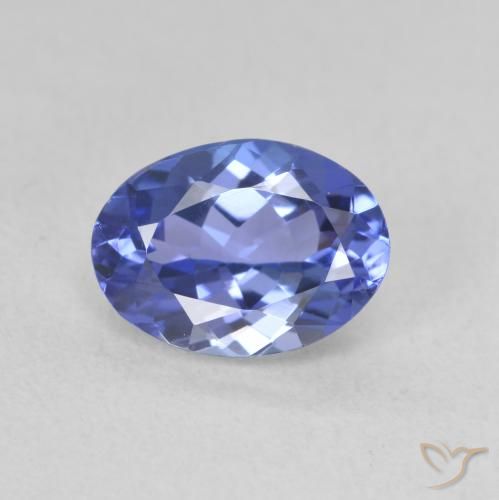 1.60ct 자연스러운 딥 바이올렛 블루 탄자나이트, 타원형, VVS