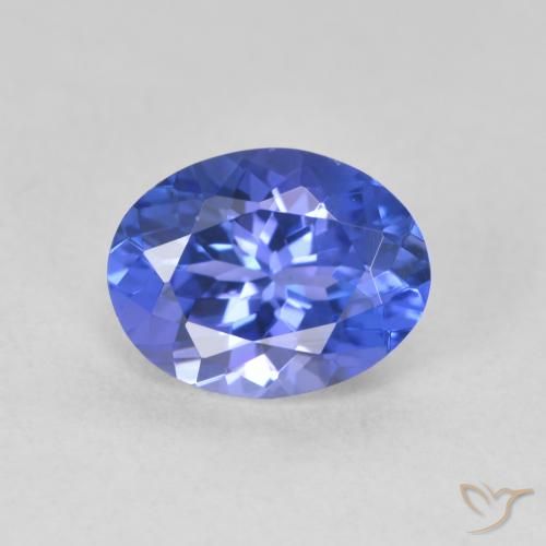 1.63ct 자연스러운 딥 바이올렛 블루 탄자나이트, 타원형, VVS