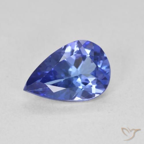 1.36ct 자연스러운 딥 바이올렛 블루 탄자나이트, 배 모양, VVS