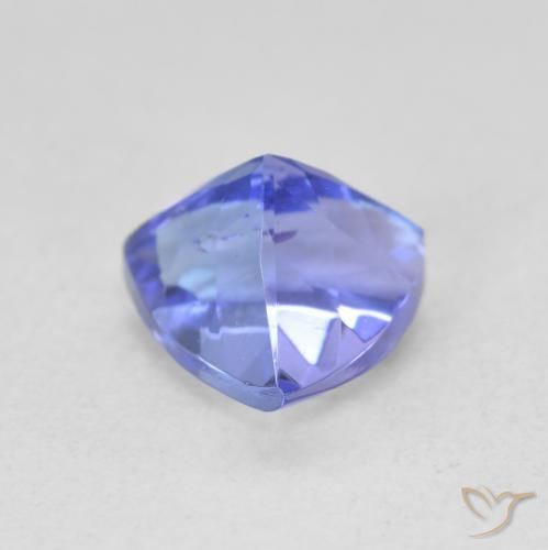 1.53캐럿 천연 딥 바이올렛 블루 탄자나이트, 트릴리언, 7.4×7 mm, VVS