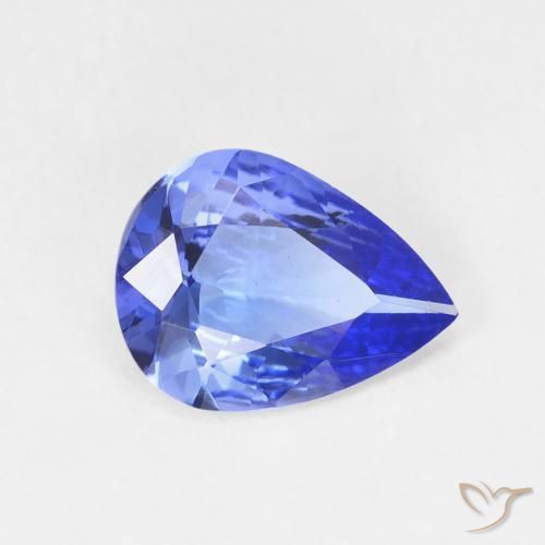 1.33ct 자연스러운 인텐스 블루 탄자나이트, 배 모양, VVS