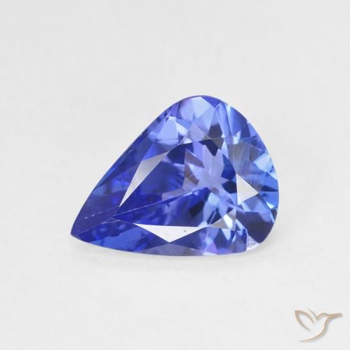 1.51ct 자연스러운 딥 바이올렛 블루 탄자나이트, 배 모양, VVS