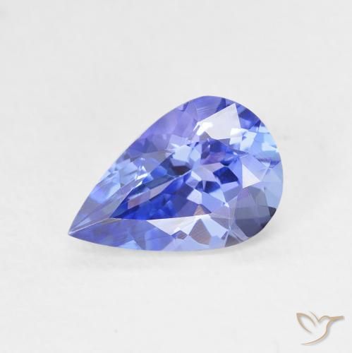 1.31ct 자연스러운 딥 바이올렛 블루 탄자나이트, 배 모양, VVS