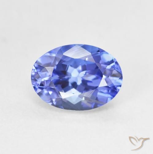 1.64ct 자연스러운 딥 바이올렛 블루 탄자나이트, 타원형, VVS
