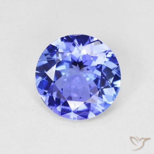 1.69ct 자연스러운 인텐스 블루 탄자나이트, 둥근, VVS-VS